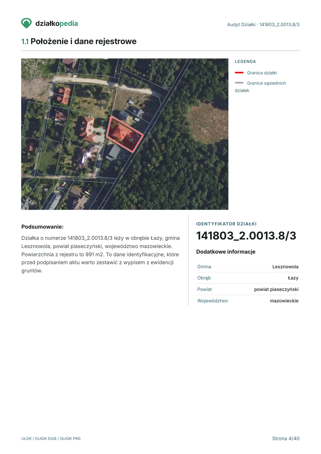 Przykładowy Audyt Działki - strona 4 z 40